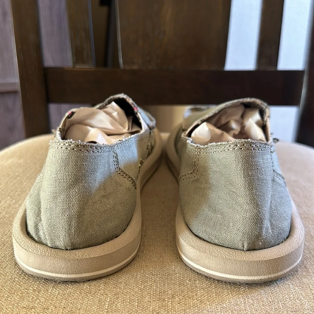 Sanuk Men’s Sidewalk Surfers Slip On Lightweight Shoes Sage Green Size 9 - Picture 8 of 10